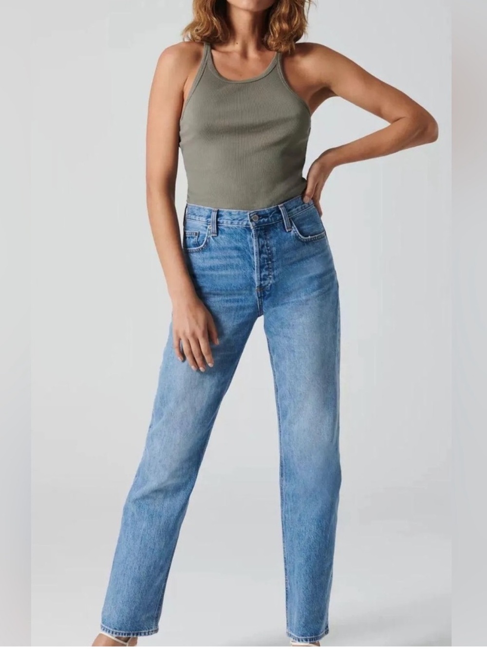 Denim forum patti mid rise jeans